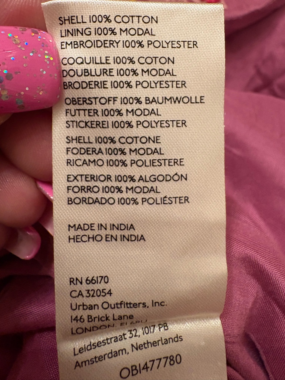 Anthropologie Maeve Pink Floral Embroidered Beaded Cutout Mini Dress Womens 10 - Picture 16 of 16